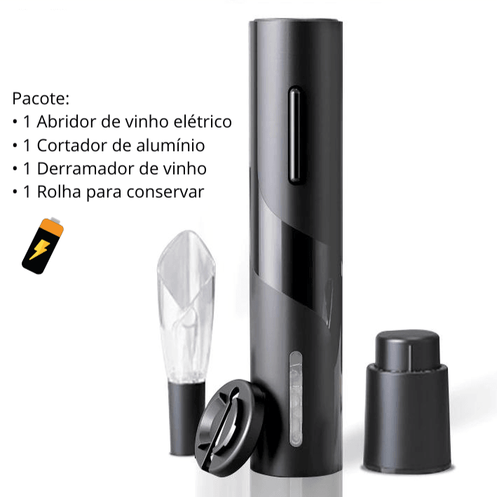 Abridor de Vinho Inteligente Elétrico Premium