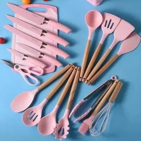 Kit Utensílios de Cozinha Luxo - 19 peças