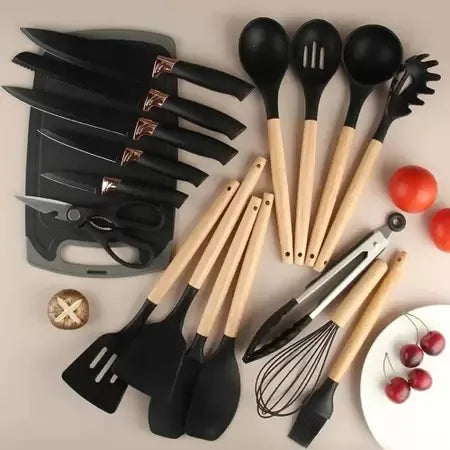 Kit Utensílios de Cozinha Luxo - 19 peças