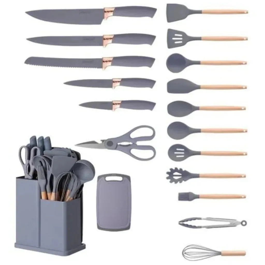 Kit Utensílios de Cozinha Luxo - 19 peças