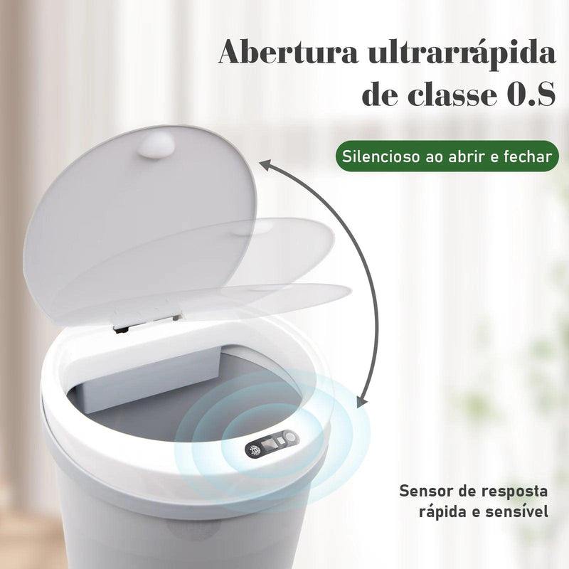 Lixeira Inteligente Touchless com Sensor Infravermelho - 12 Litros