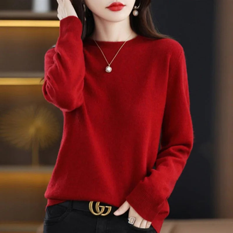 Suéter de Tricô em Cashmere Conforto e Estilo para o seu Outono