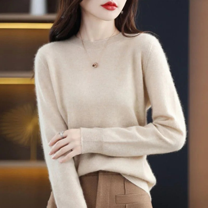Suéter de Tricô em Cashmere Conforto e Estilo para o seu Outono