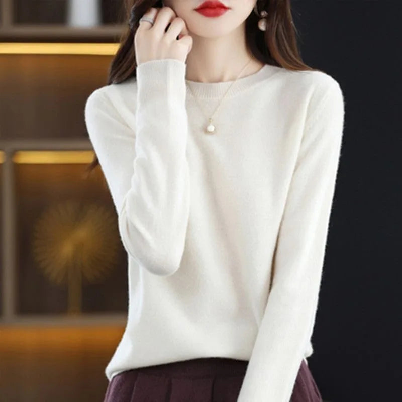 Suéter de Tricô em Cashmere Conforto e Estilo para o seu Outono