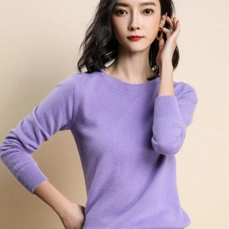 Suéter de Tricô em Cashmere Conforto e Estilo para o seu Outono